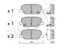 Колодки тормозные дисковые задние 2209950 от компании METELLI