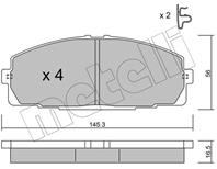 Колодки тормозные передние к-кт TOYOTA HIACE 2.0/2.4/D 84&gt 2.4 (RCH12_ RCH22_)/2.4 D/ 2.4 TD/2.7