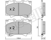 Колодки тормозные передние к-кт TOYOTA LAND CRUISER 100 98&gt 119.5x78x17.7