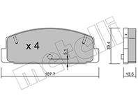 Колодки тормозные дисковые задние 2203020 от компании METELLI