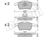 Колодки тормозные дисковые задние 2203480 от компании METELLI