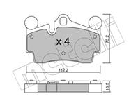 Колодки тормозные дисковые задние 2206550 от фирмы METELLI