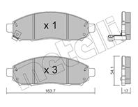 Колодки тормозные передние к-кт INFINITI FX 35/45 (2003&gt)/PATHFINDER (R51M) (2004&gt R16