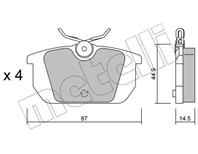 Колодки тормозные дисковые задние 2200640 от фирмы METELLI