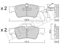 Колодки тормозные дисковые задние 2205681 от фирмы METELLI