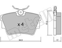 Колодки тормозные дисковые задние 2206350 от компании METELLI