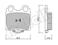 Колодки тормозные дисковые задние 2207580 от фирмы METELLI