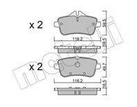 Колодки тормозные дисковые /комплект 4 шт/ MB GL-C