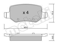 Колодки тормозные дисковые задние 2205650 от фирмы METELLI