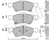 Колодки тормозные передние к-кт CHRYSLER VOYAGER/CARAVAN (RG) (2001-2008) ATE