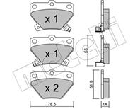 Колодки тормозные дисковые задние 2204240 от компании METELLI