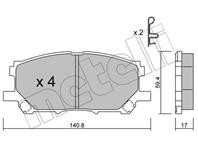 Колодки тормозные передние к-кт LEXUS RX 300 03&gt