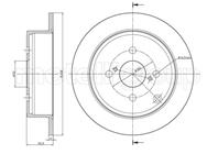 Диск тормозной задний TOYOTA COROLLA E12 01> D=258mm