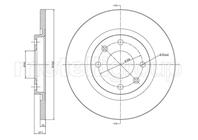 Диск тормозной передний не вентилируемый CITROEN C2/C3/ PEUGEOT