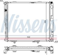 W124 радиатор охлажден (nissens) (см.каталог)