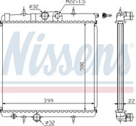 NS63708A_радиатор системы охлаждения! без AC Peugeot 206 1.1-1.6 98&gt