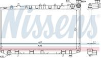 NS62961_радиатор системы охлаждения! МКПП Nissan