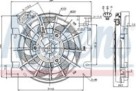 NISSENS 85186 Вентилятор радиатора OPEL ASTRA/ZAFIRA 1.2-2.2 98-05