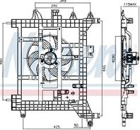 NISSENS 85711 Вентилятор радиатора RENAULT DUSTER 1.6/2.0 -A/C 10-