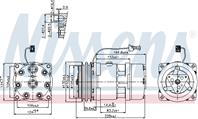 Компрессор кондиционера rvi kerax, magnum, premium 10.8d-9.8d 04.96-