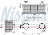 Охладитель моторного масла (140x62x195mm) man focl  hocl  l 2000  lion