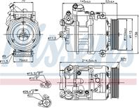 NISSENS 89214 Компрессор кондиционера BMW E81/90 2.5/3.0