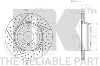 Диск тормозной BMW 1 E81/87 123-130/3 E90 318-330 задний вент.D=324мм.