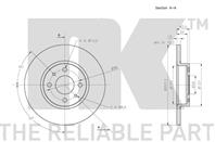 Диск тормозной передний (257x12mm) / ALFA ROMEO 145,146 FIAT 500,Brava,Bravo,Mar