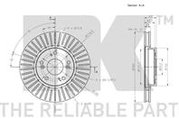 Диск тормозной передний (282x23mm) / honda accord-vii 03~08