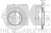 Диск тормозной пер. вент.NK