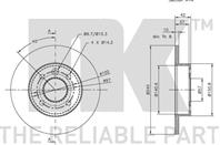 203633nk диск тормозной задний. opel astra 1.2-2.0di 98