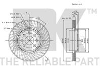 203651nk диск тормозной передний. opel astra 1.4/1.6 04