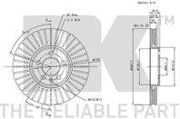 204760nk_диск тормозной передний! audi a3  vw bor