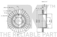 203040nk диск тормозной задний. mitsubishi lancer/space wagon 2.0/2.0d/2.4gdi 4wd 98