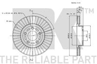 Диск тормозной MAZDA 3 2.0 03-/MAZDA 5 R16/17/18 05- передний вент.