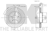 204849nk диск тормозной передний 16 wheel volvo s40/v50 1.8/2.4/2.5/2.0td 04