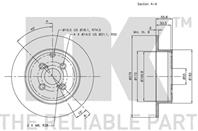 204585NK_диск тормозной задний! Toyota Corolla 1.8/2.0D-4D 01&gt