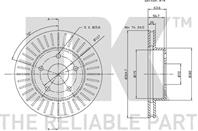 Диск тормозной передний (305x26mm) / jeep cherokee,grand cherokee 86~05