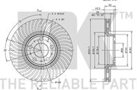 204842nk диск тормозной передний 16 wheel volvo c70-v70 2.0-2.5tdi 98