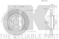 2045117NK_диск тормозной передний! Toyota RA4 2.0