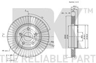 204592nk_диск тормозной передний! toyota camry 2.