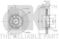 Диск тормозной передний с антикорозийным покрытием (288x25mm) / AUDI-100, A-4, A