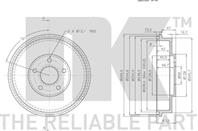 254401nk барабан тормозной. subaru forester 2.0/impreza 1.6/2.0 97