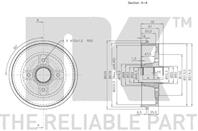 253908nk барабан тормозной. renault megane 1.4-1.8/1.9d 95