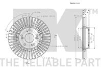 Диск тормозной передний с антикорозийным покрытием (300x25mm) / HONDA Accord-VII 03~