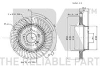 Диск тормозной задний с антикорозийным покрытием (300x22mm) / M.B CLS,E-Class,GLK (C218,219,X218,W21