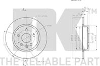 Диск тормозной задний с антикорозийным покрытием (268x12mm) / OPEL Astra-J,Mokka