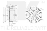 Барабан тормозной задний (203x48,5mm) / ALFA ROMEO 145,146,FIAT Brava,Bravo-I,Fiorino,Idea,Marea,Pan