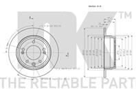 Диск тормозной задний с антикорозийным покрытием (262x10mm) / HYUNDAI i30,ix35