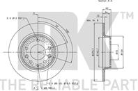 203246nk диск тормозной задний. mazda 6 1.8-2.3/2.0di 02